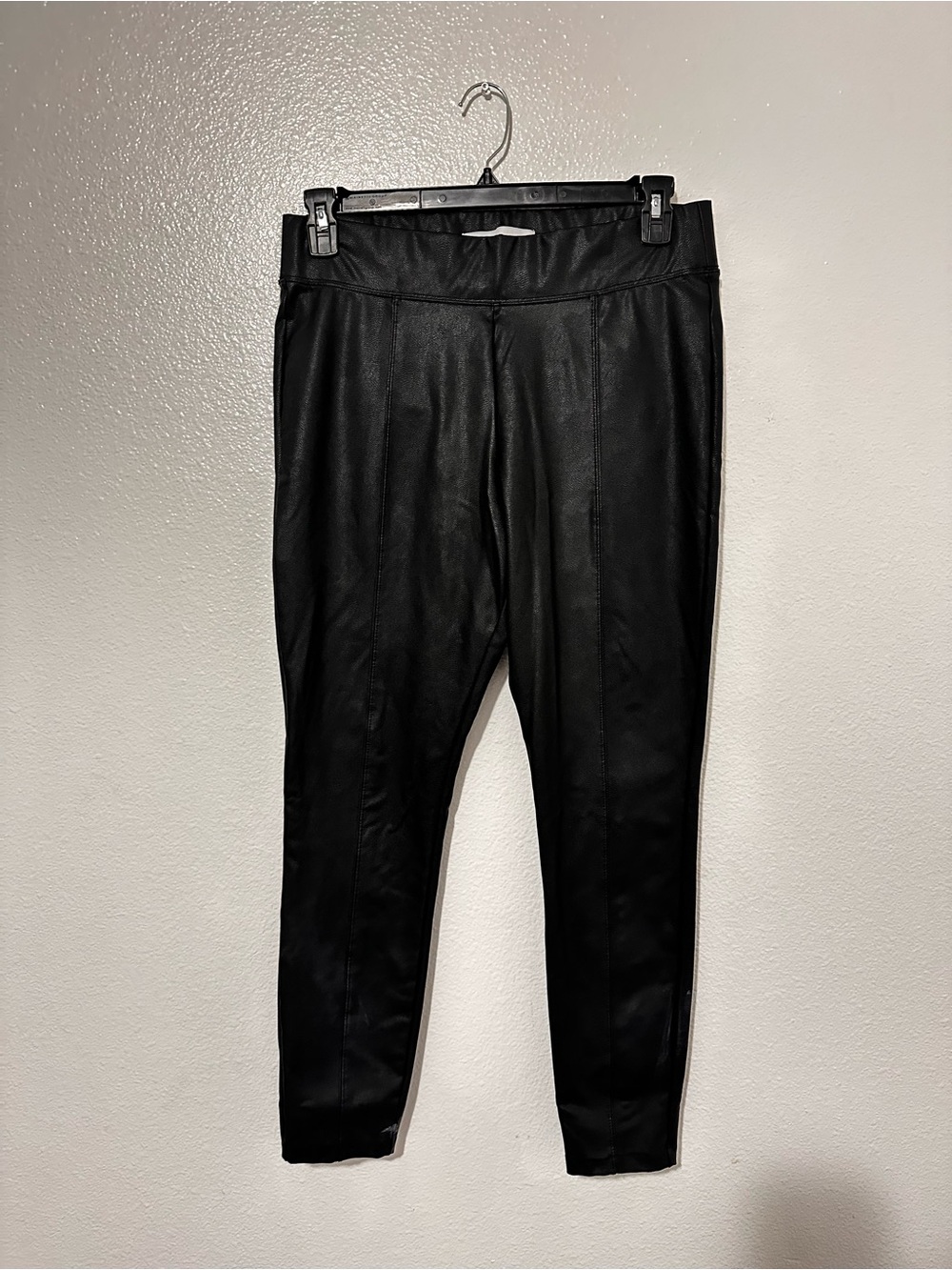 Old Navy Faux Leather Pants Women’s 10 Black Stevie High Rise Slim Leg Pant